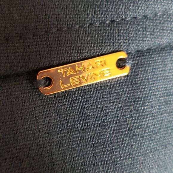 TAHARI BLUE FLAT BACK SLIP SKIRT sz 12 - Picture 5 of 9